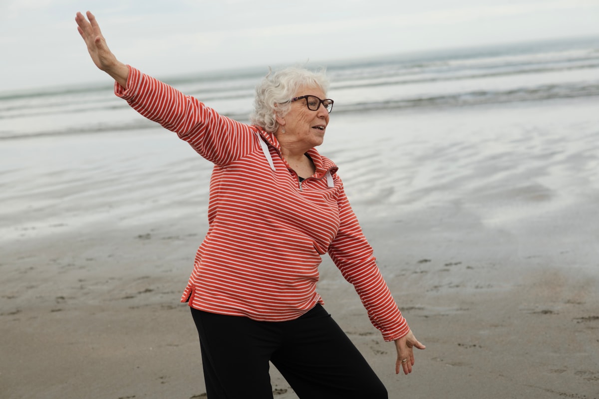 Man performing strength training exercises